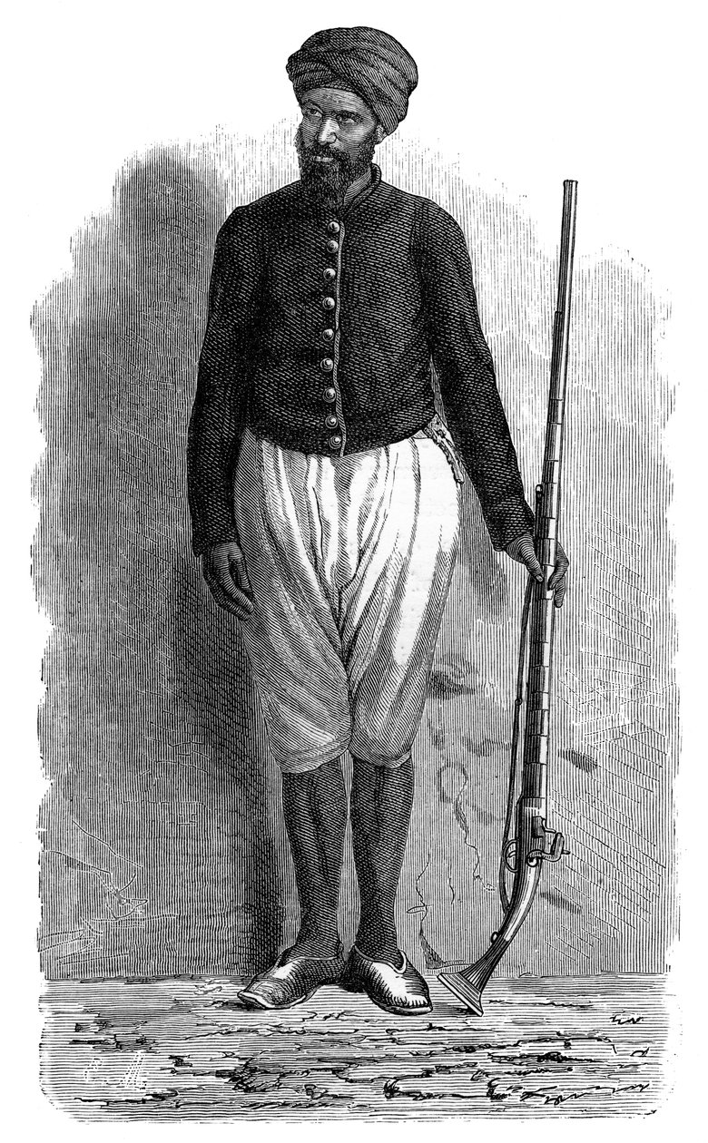 Tuniszi arab katona, 1890 alkotó: Unbekannt