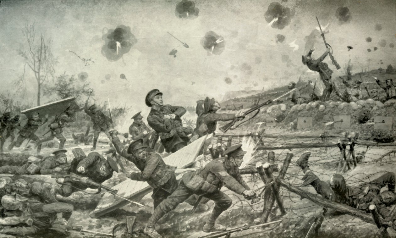 Egy bombázócsapat által vezetett támadás, 1919. alkotó: Unbekannt