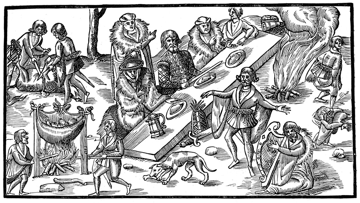 Egy ír bankett, 1581, 1893 alkotó: Unbekannt