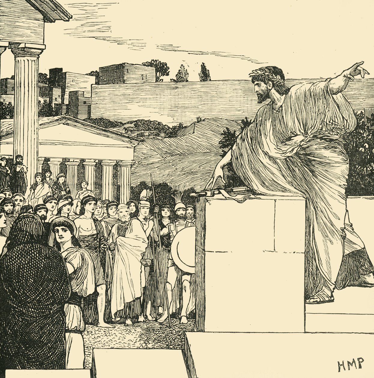 Démoszthenész beszéde, 1890. alkotó: Unbekannt