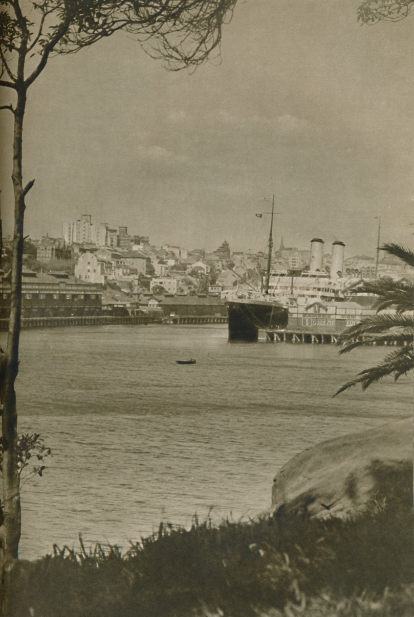Egy Orient Liner kikötött a Woolloomooloo-öbölben, 1937 alkotó: Unbekannt