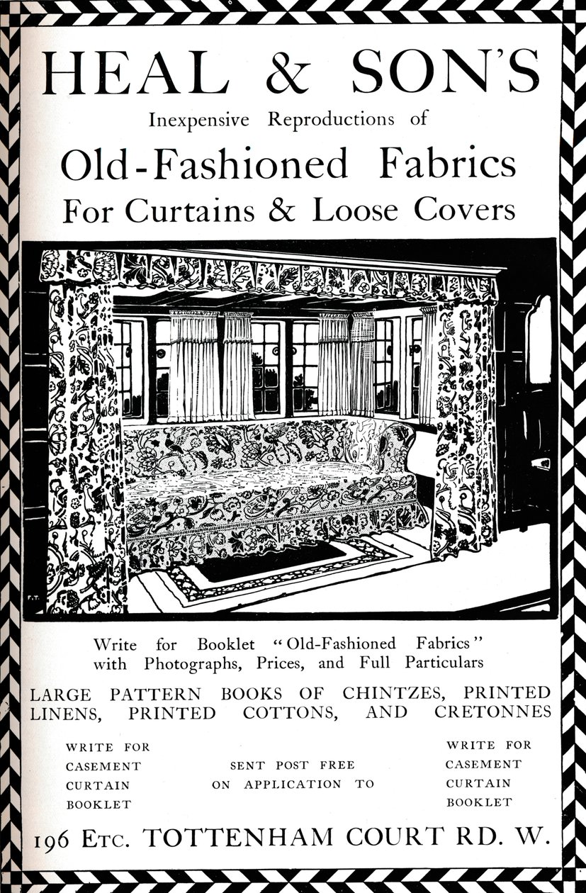 A Heal & Sons of Tottenham Court Road hirdetése, London, 1908 alkotó: Unbekannt