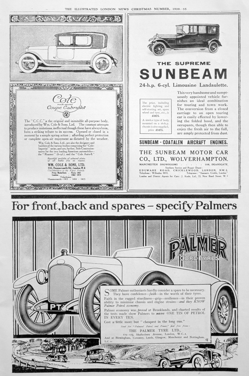 Egy reklámoldal az Illustrated London News-ban, 1920 karácsonya alkotó: Unbekannt