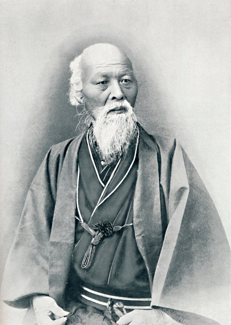 Egy idős japán orvos teljes kosztümben, 1902 alkotó: Unbekannt