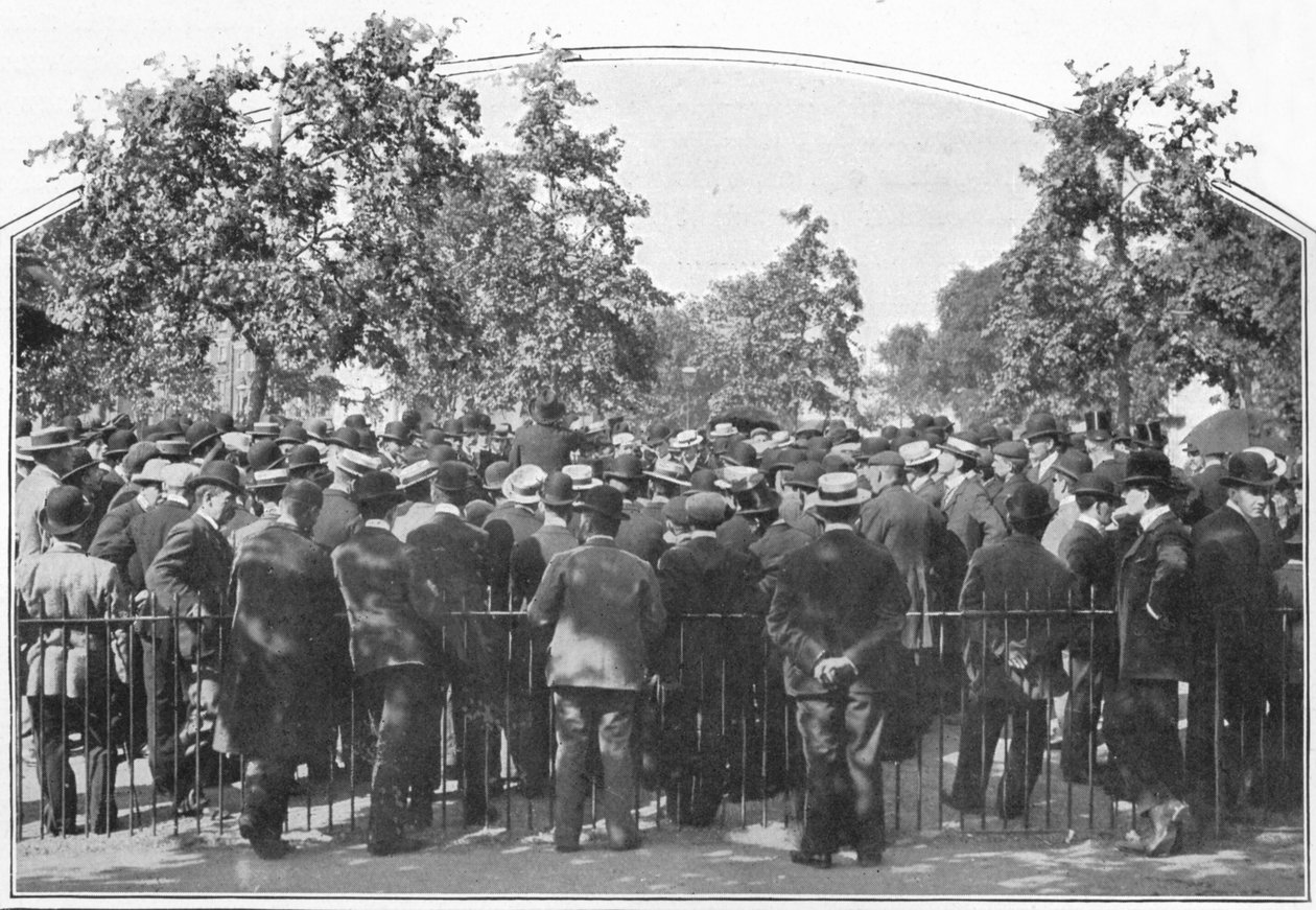 Szabadtéri előadás, Hyde Park, London, 1900 1901 alkotó: Unbekannt