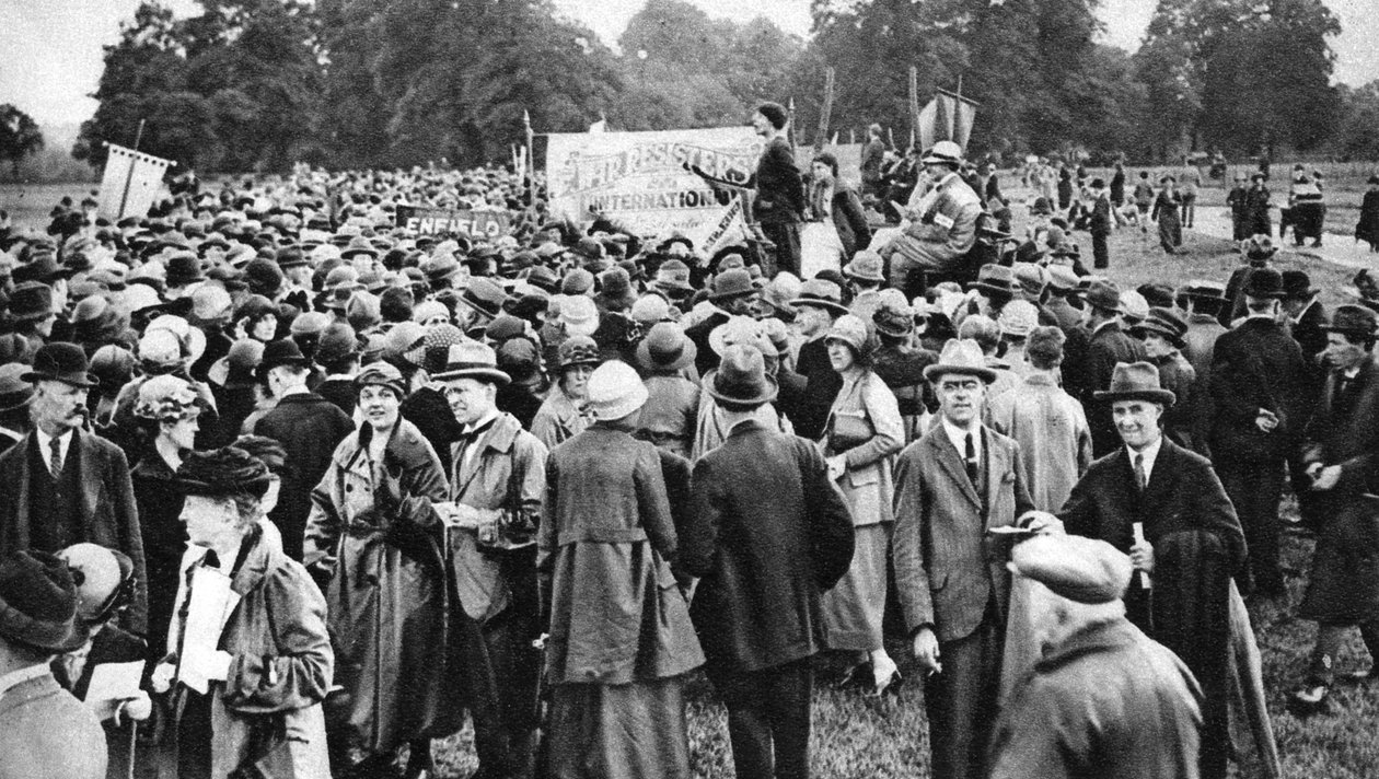 Egy háborúellenes találkozó, Hyde Park, London, 1926-1927 alkotó: Unbekannt