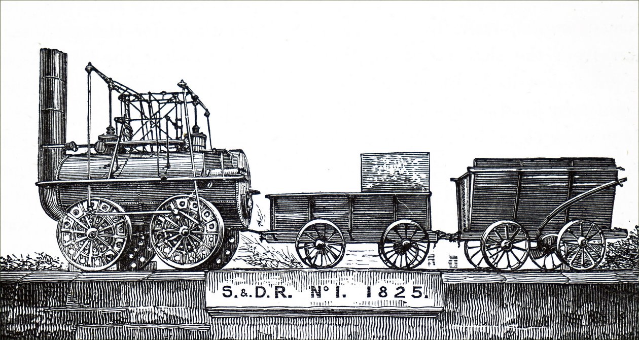 Egy motoros mozdony, amelyet George Stephenson épített alkotó: Unbekannt