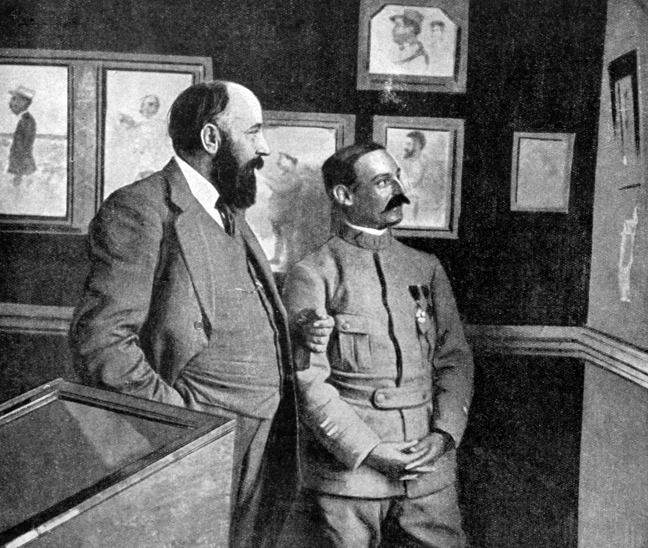 Kiállítás a francia katonák művészeteiből, akik Champagne-ban (Franciaország) harcoltak a világháborúban, 1915 alkotó: Unbekannt