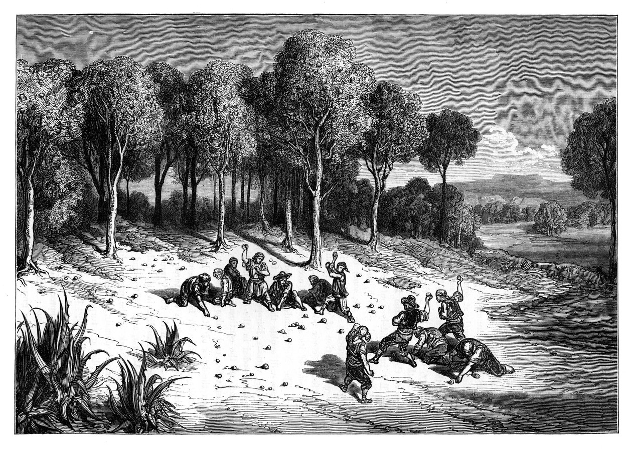Egy narancsliget Dél-Spanyolországban, 1890 körül alkotó: Unbekannt