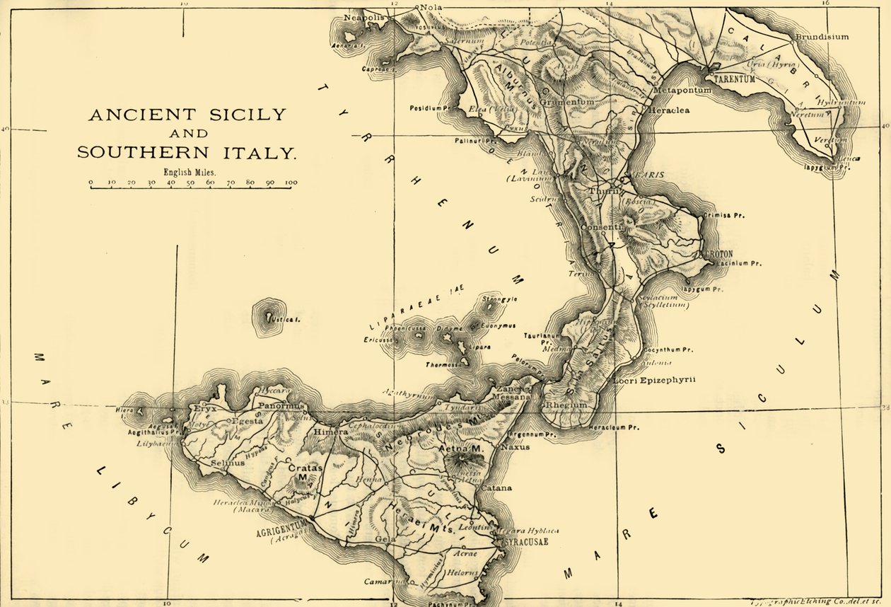 Az ókori Szicília és Dél-Olaszország, 1890. alkotó: Unbekannt