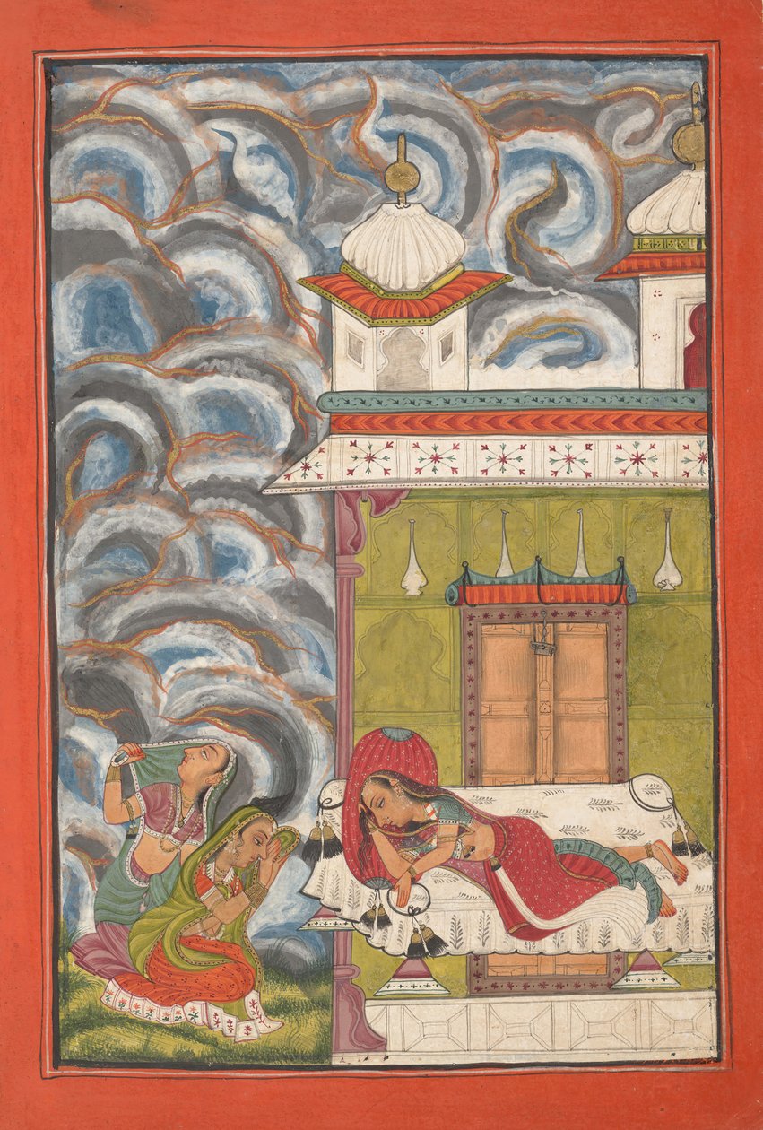 Andhrayaki Ragini: Folio egy ragamala sorozatból Garland of Musical Modes, kb. 1710. alkotó: Unbekannt