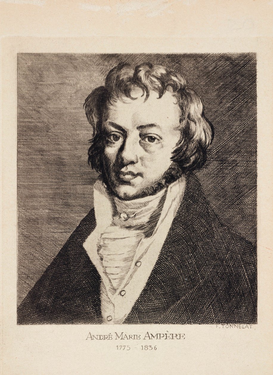 Andre-Marie Ampere francia fizikus és matematikus, 1820 körül alkotó: Unbekannt