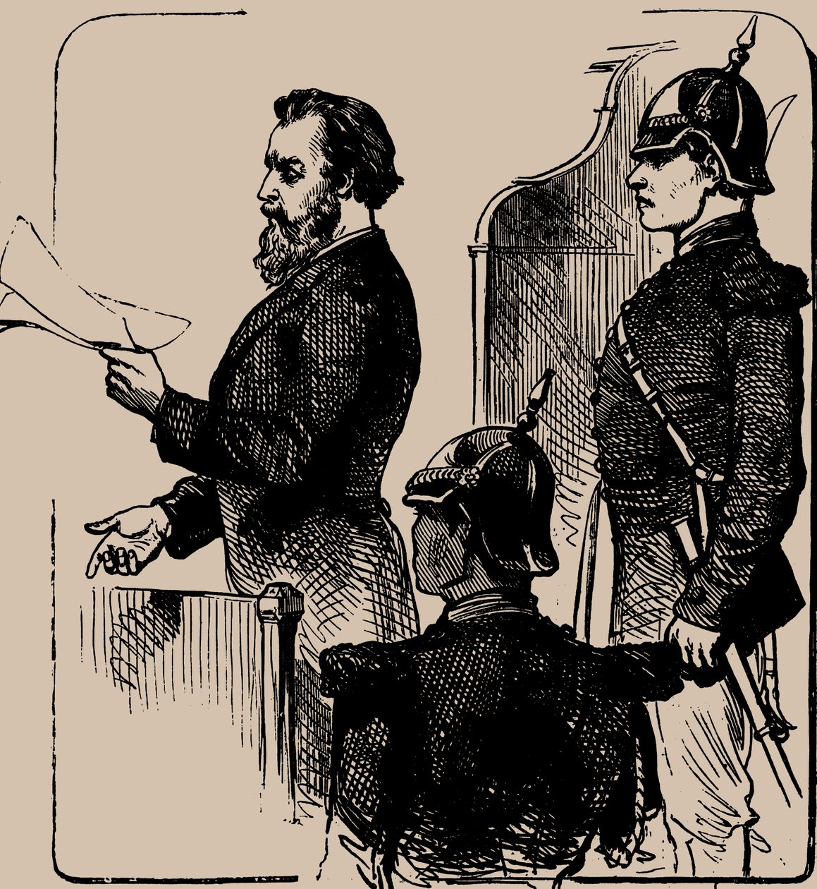 Andrej Zseljabov a Bíróság előtt, 1881. alkotó: Unbekannt