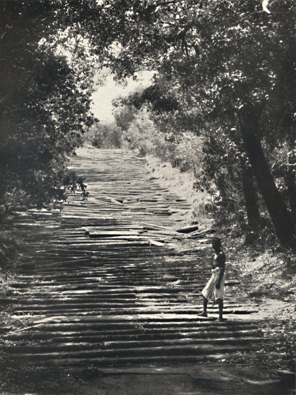 Mihintale kőlépcsőinek kezdete, 1926 alkotó: Unbekannt