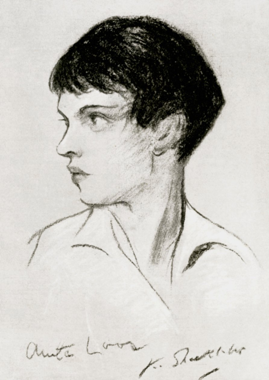 Anita Loos 1888-1981 amerikai forgatókönyvíró, drámaíró és író, XX. század eleji alkotó: Unbekannt