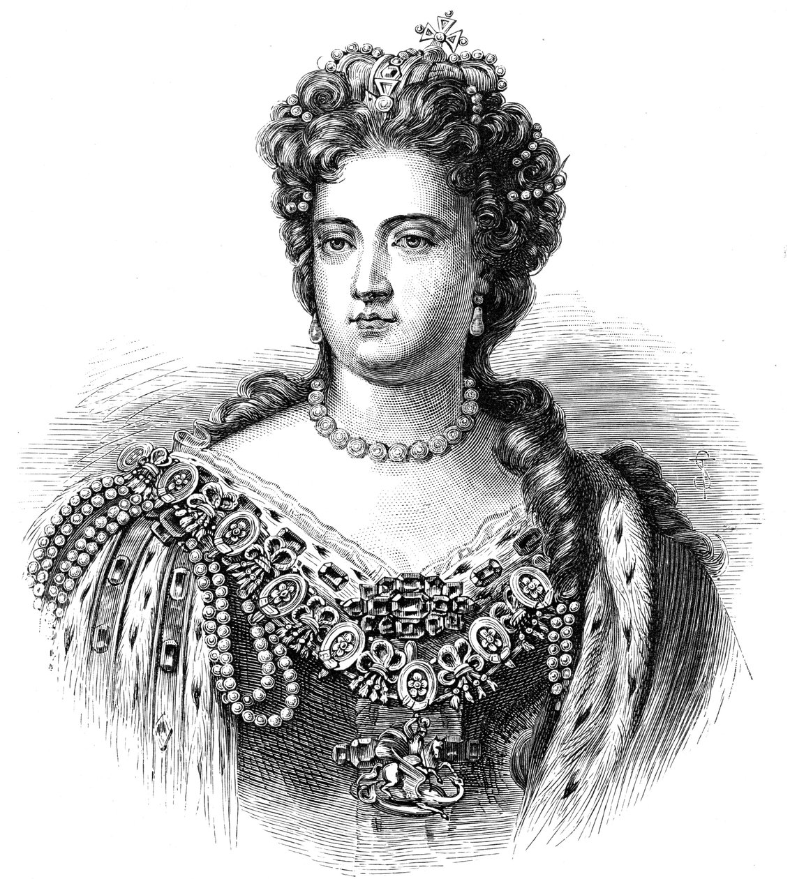 Anne 1665-1714, Nagy-Britannia és Írország királynője 1702-től, 1880 alkotó: Unbekannt