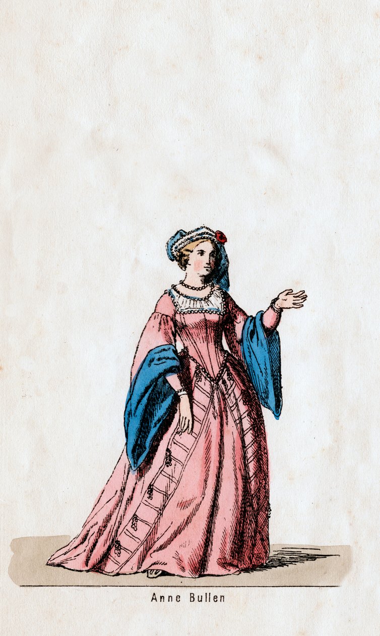 Anne Boleyn, Shakespeare VIII. Henrik drámájának jelmezterve, 19. század alkotó: Unbekannt