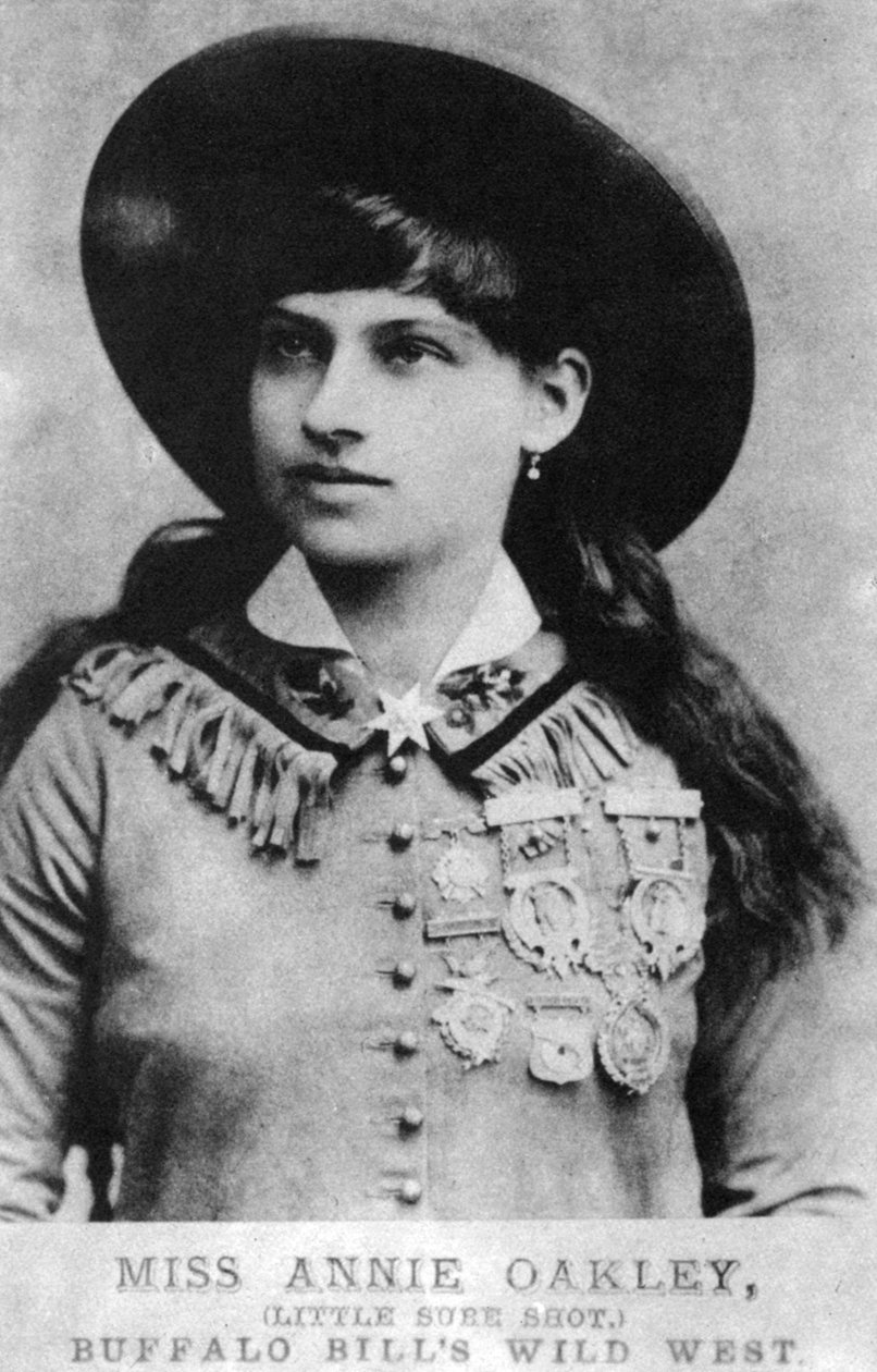 Annie Oakley, amerikai kiállítási lövész, 1954. század vége alkotó: Unbekannt