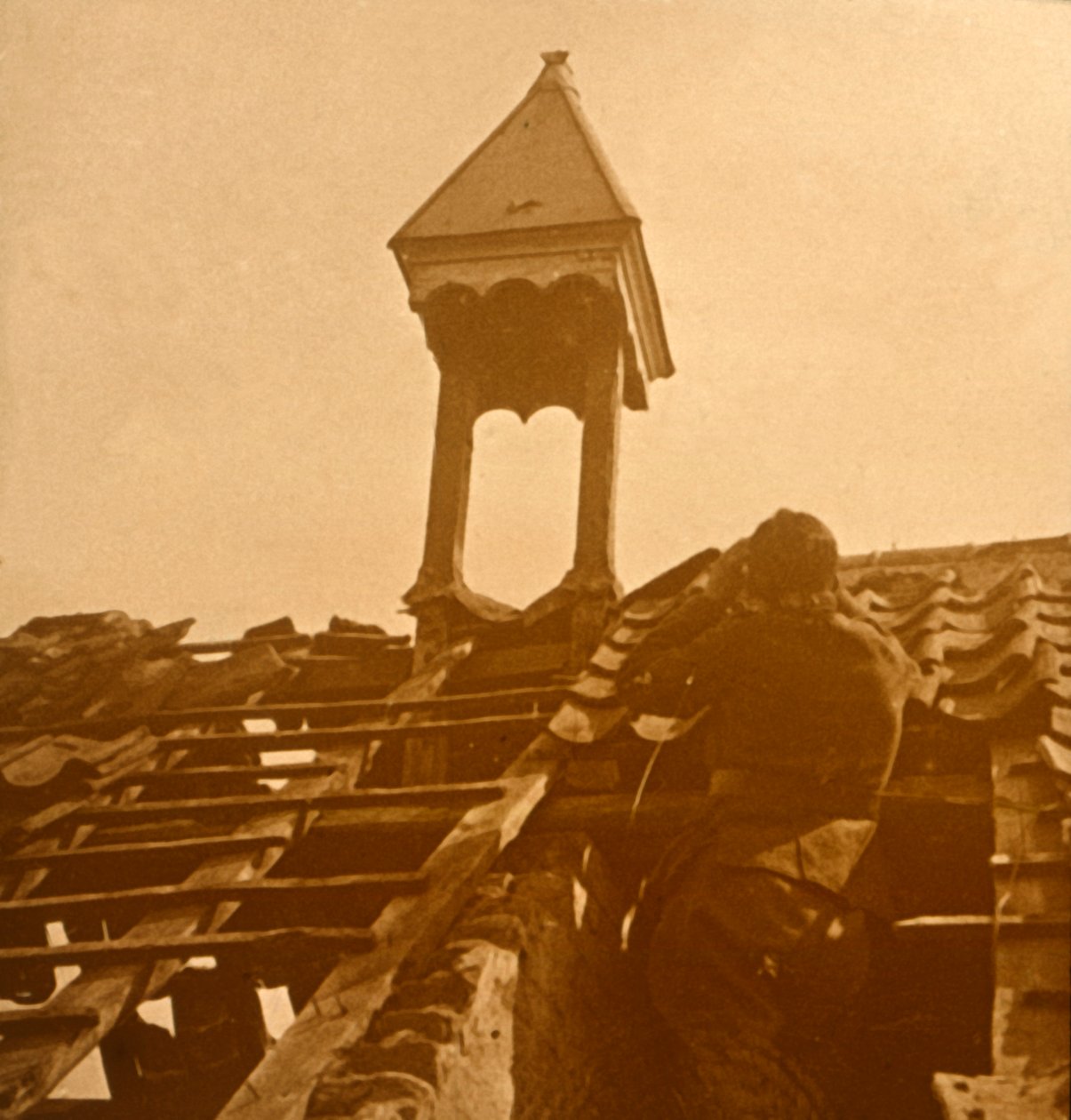 Légvédelmi tüzelés, frontvonal, c1914-c1918 alkotó: Unbekannt