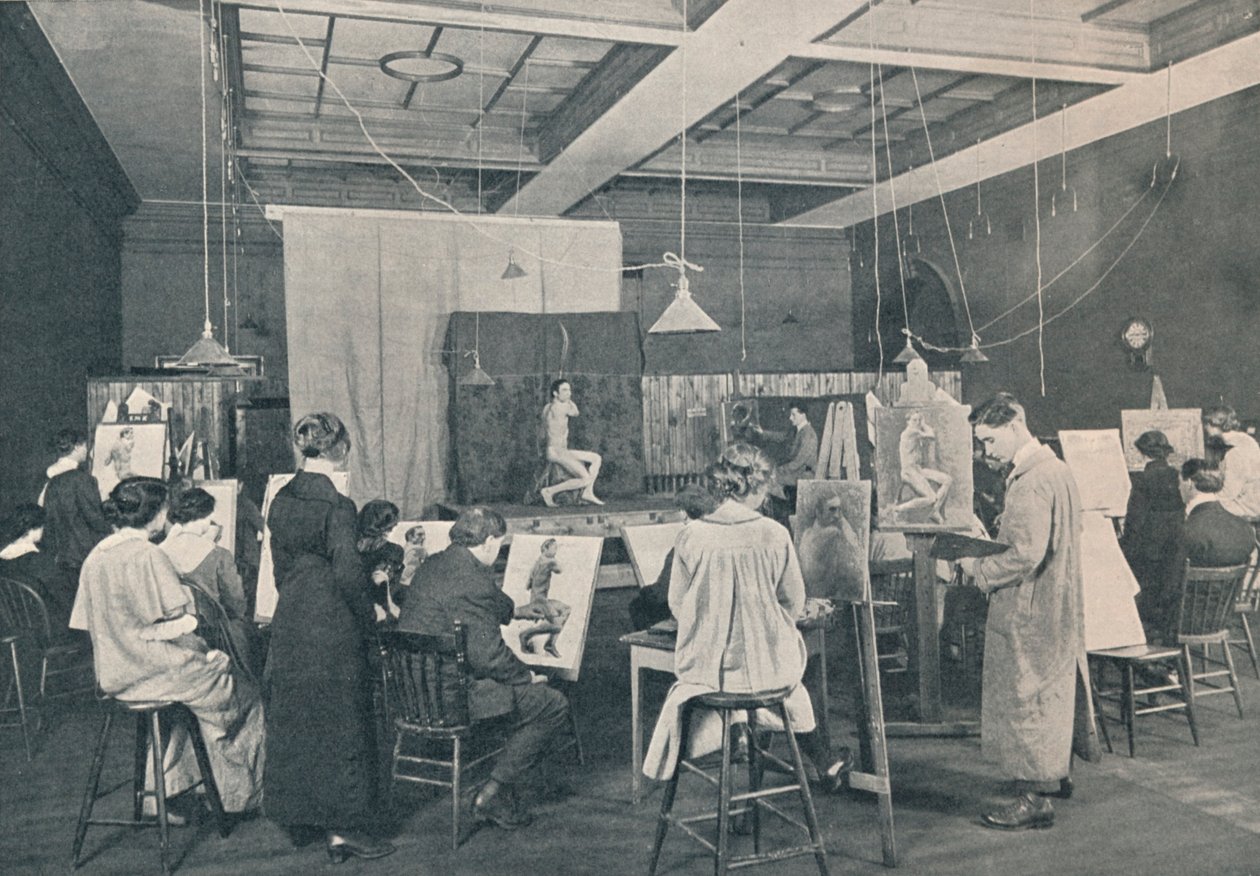 Antik és élettanfolyamok az Ontario College of Art-ban, Torontóban, 1913 alkotó: Unbekannt