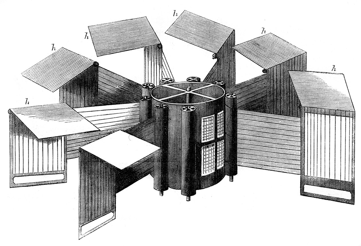 Applegaths Times függőleges nyomdagép, 1866 alkotó: Unbekannt