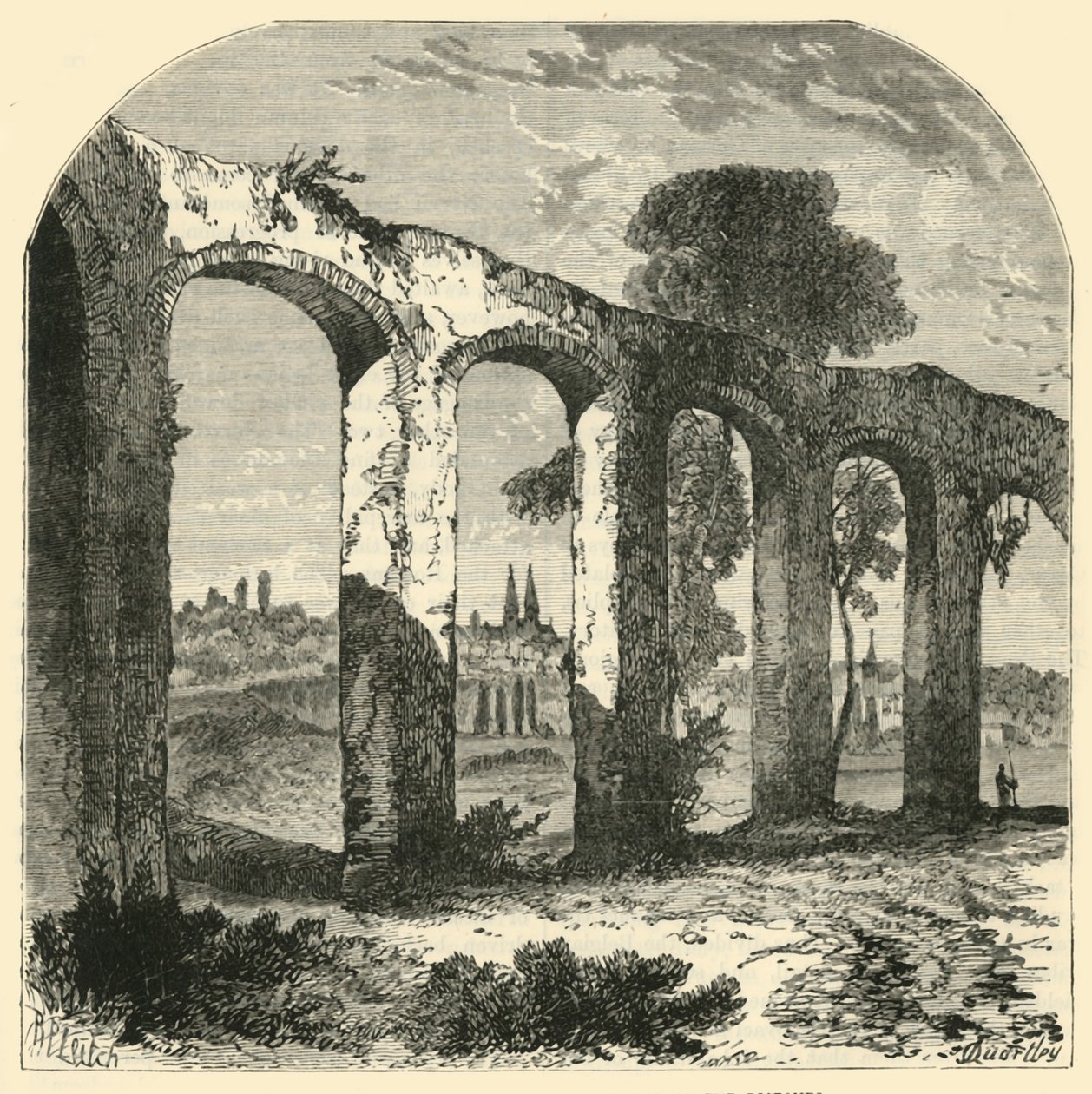Vízvezeték Poitiers-ben, a régi Pictones fővárosában, 1890. alkotó: Unbekannt