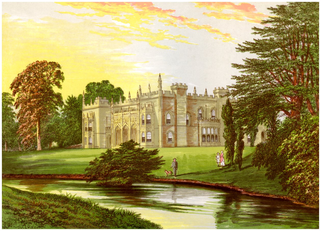 Arbury Hall, Warwickshire, a Newdegate család otthona, 1880 alkotó: Unbekannt