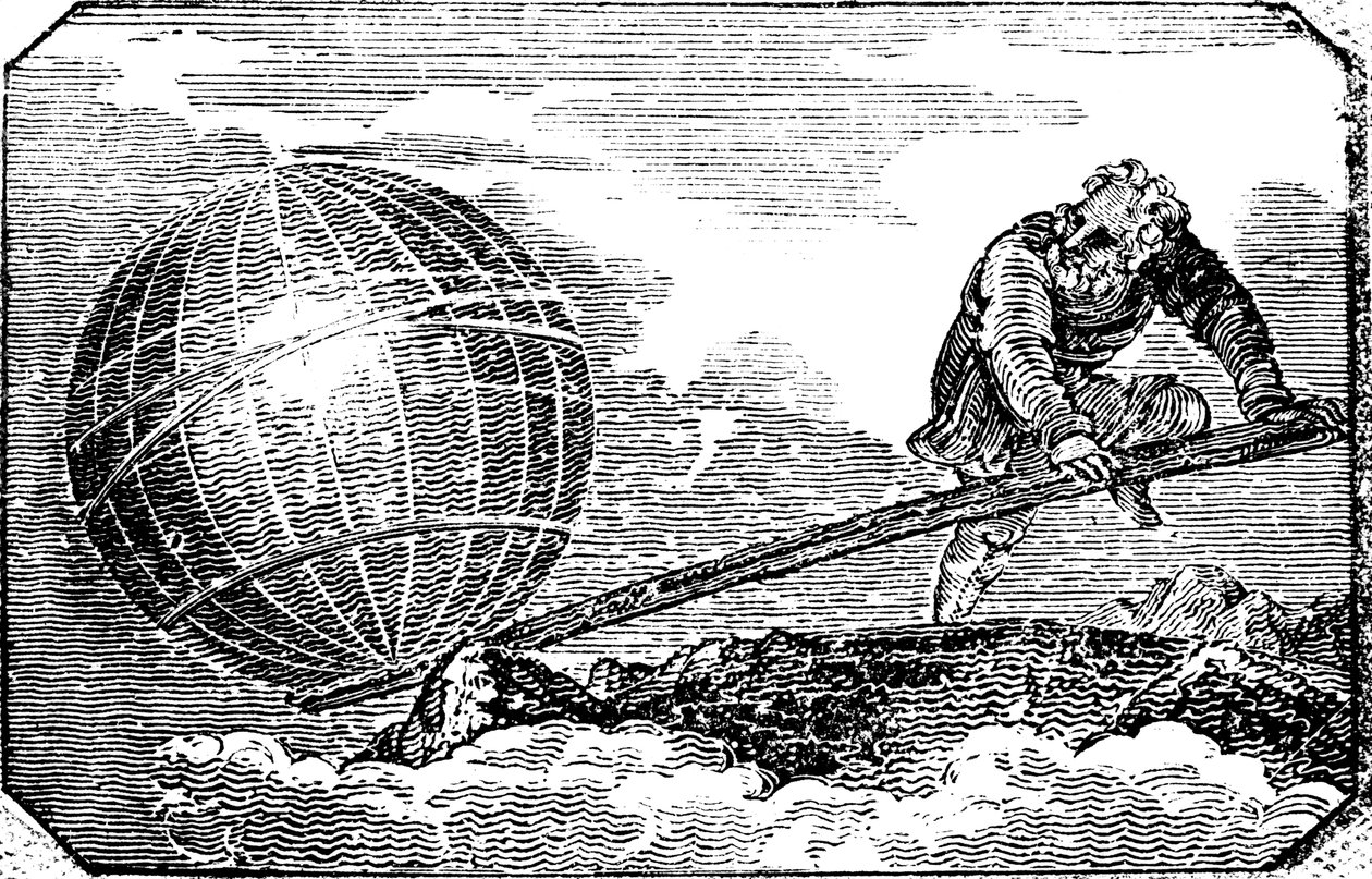 Arkhimédész Kr.e. 287-212, ókori görög matematikus és feltaláló, 1824 alkotó: Unbekannt