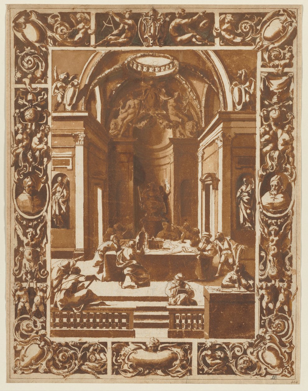 Építészeti Konferencia, c. 1622. alkotó: Unbekannt