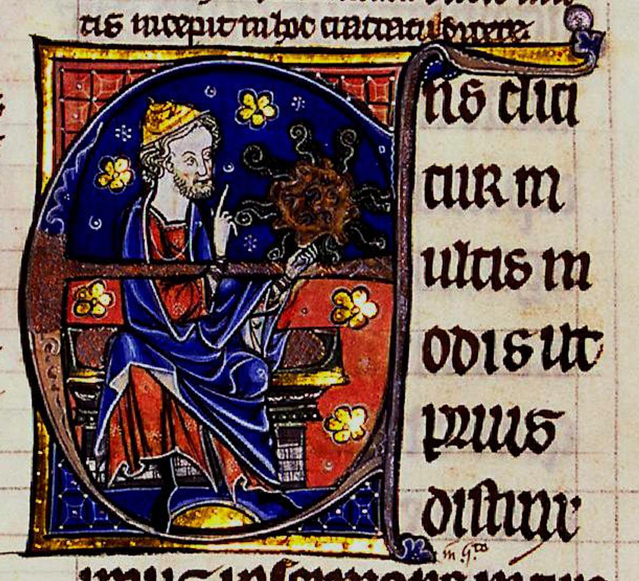 Arisztotelész. Feladó: Averroes nagyszerű kommentárjai Arisztotelész De anima könyveihez, 13. század alkotó: Unbekannt