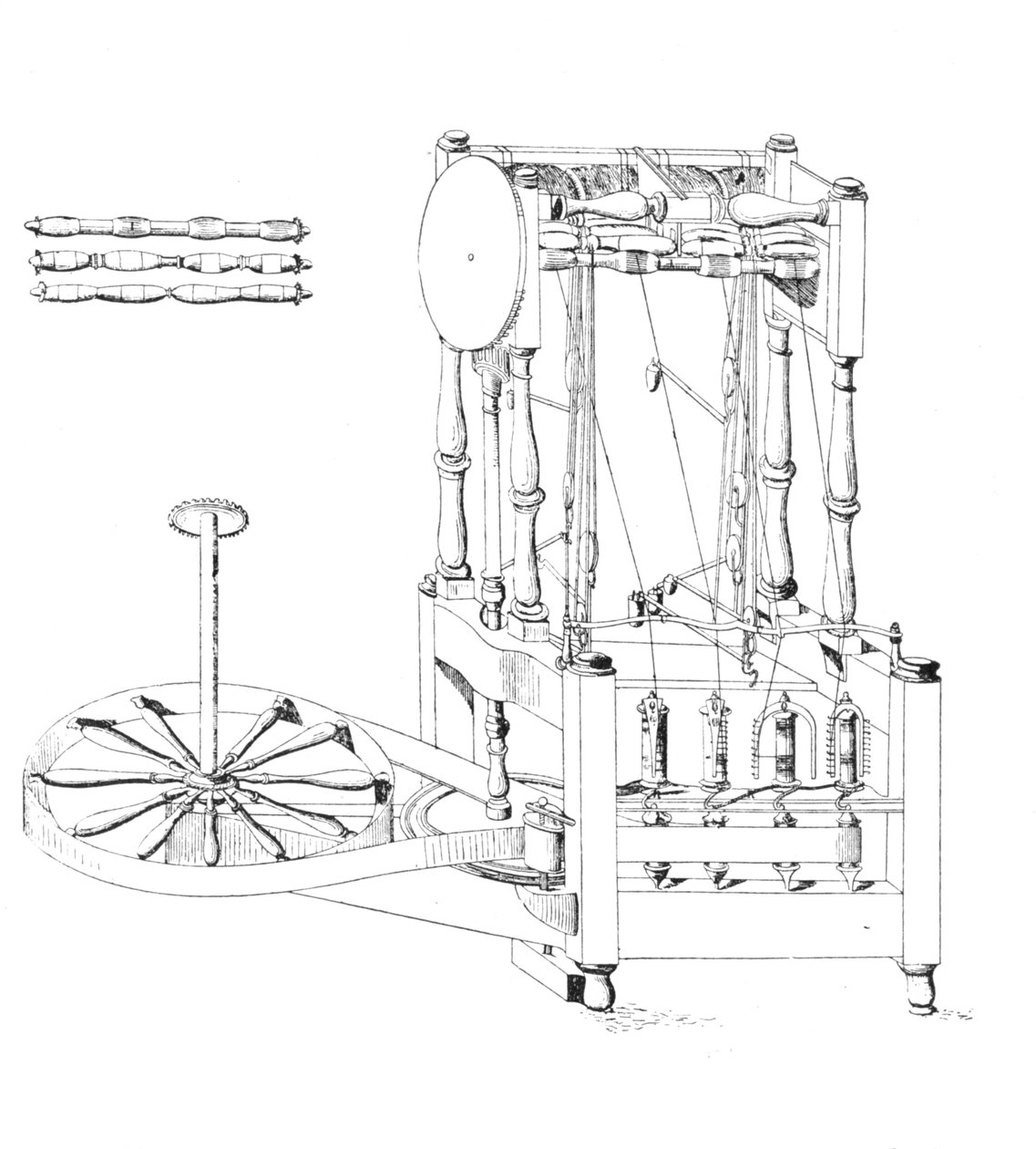 Arkwrights Spinning Jenny, 1769, 1769, 1904 alkotó: Unbekannt