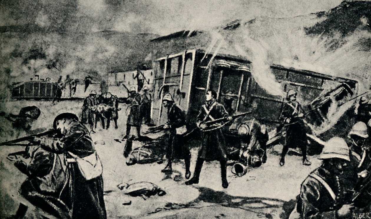 Páncélvonat lesben az Estcourtban, 1899. november, 1945. alkotó: Unbekannt
