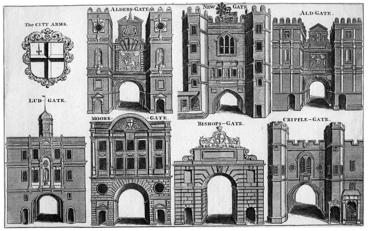 London City fegyverei és kapui, 1650 19. század alkotó: Unbekannt