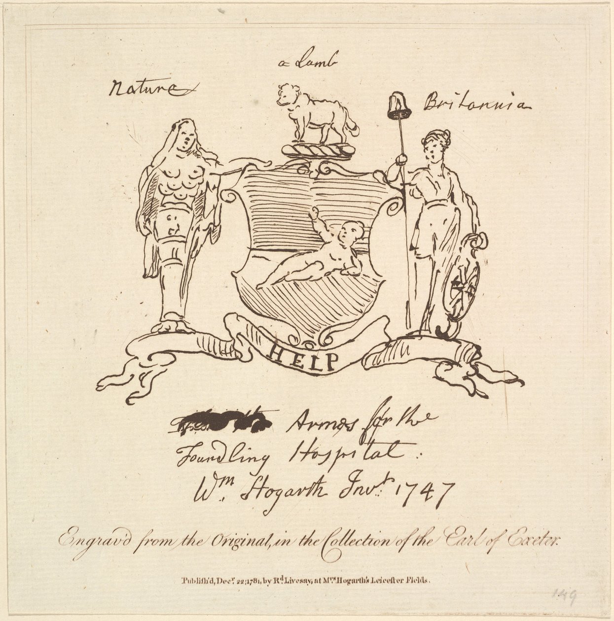 Fegyverek a Foundling Kórház számára, 1781. december 22. alkotó: Unbekannt