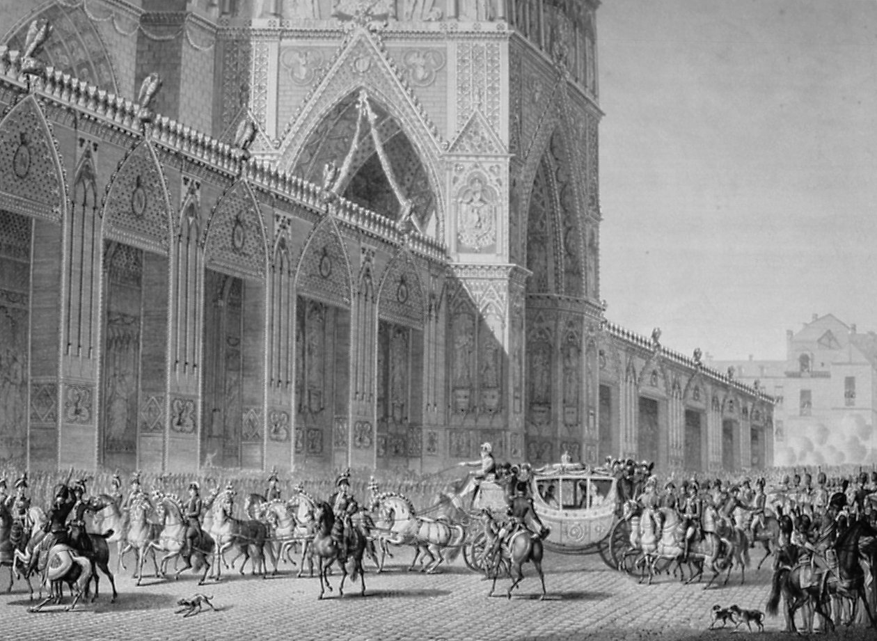 Érkezés a Notre Dame-ba, 1804. december 2., 19. század alkotó: Unbekannt