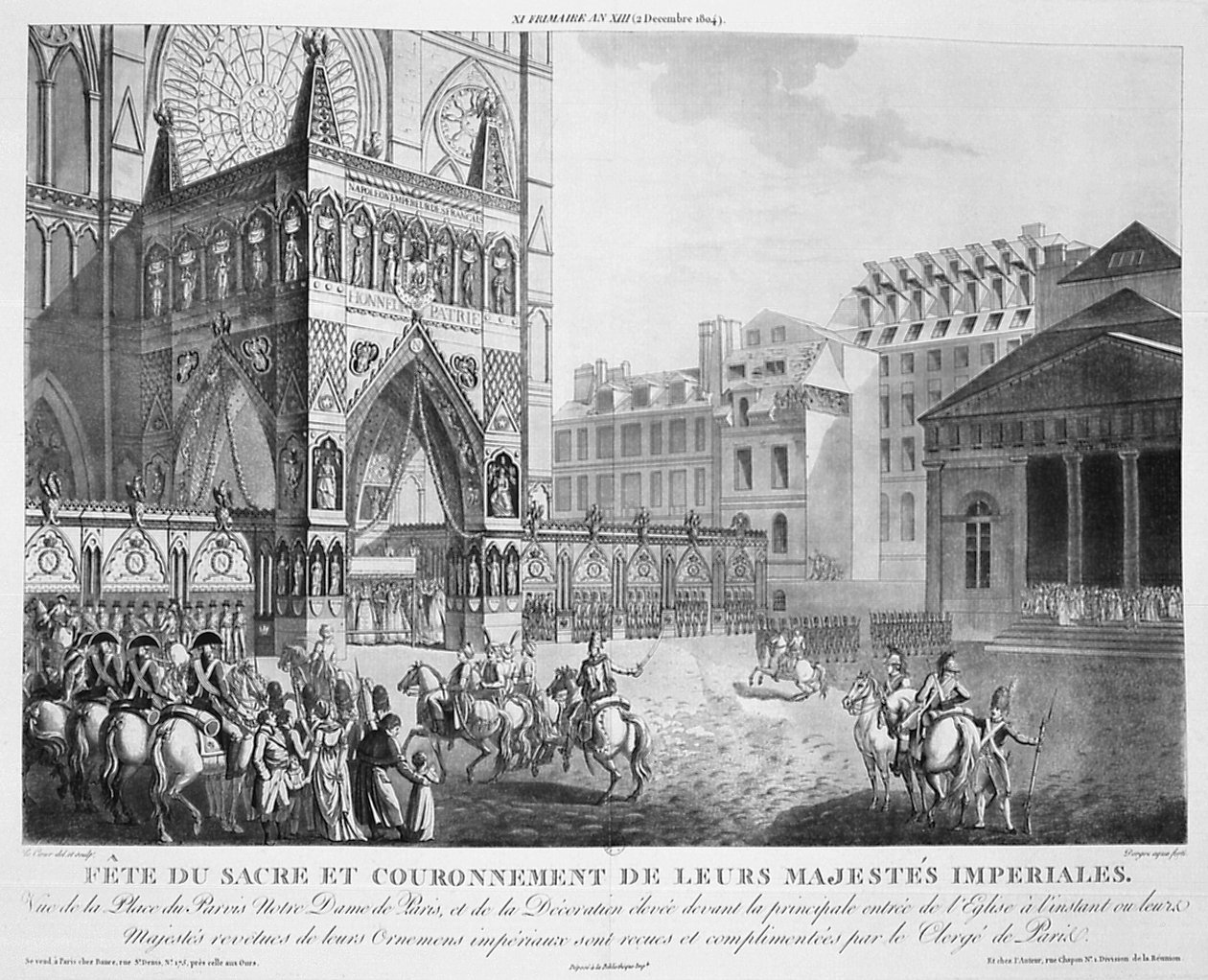 Érkezés a Notre Dame-ba, 1804. december 2., 19. század alkotó: Unbekannt