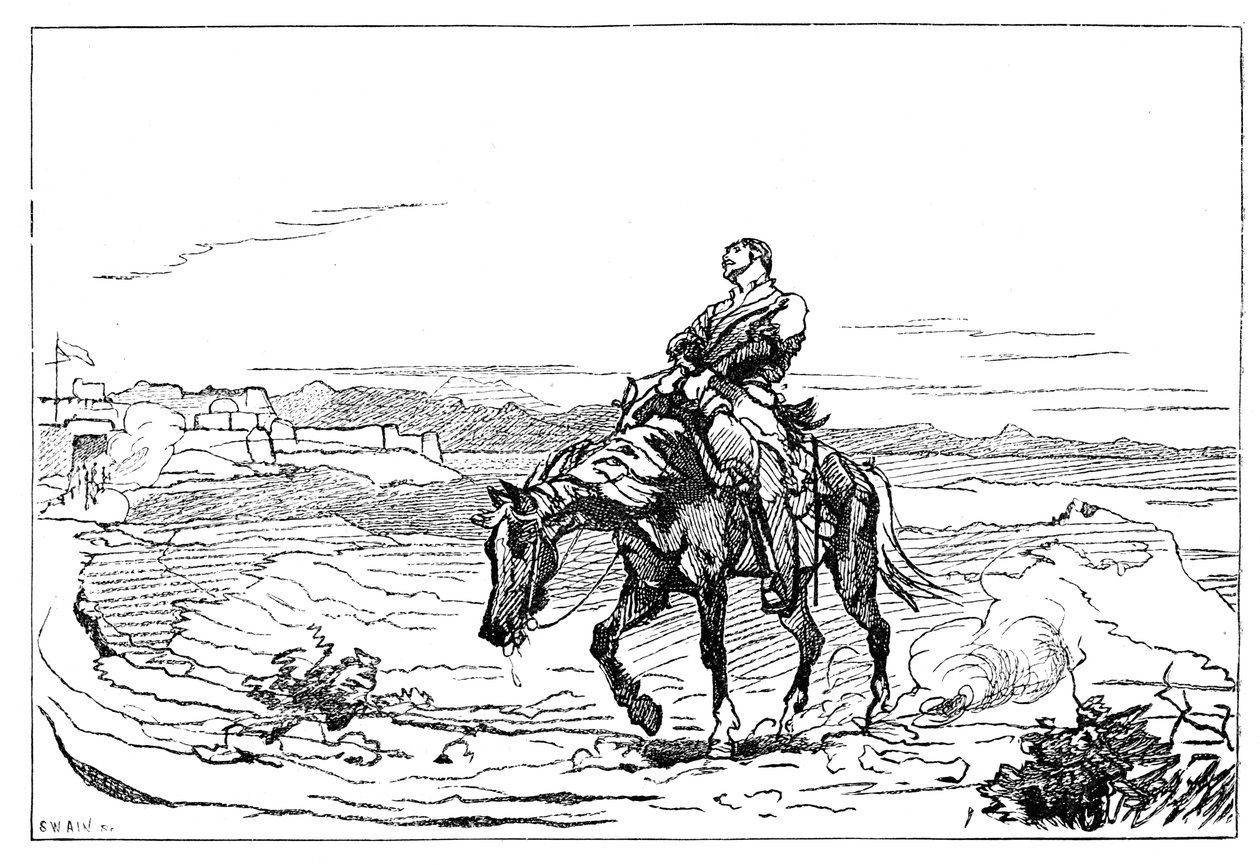 Dr. Brydon érkezése Jalalabadba, 1842. január 13., 1900. alkotó: Unbekannt