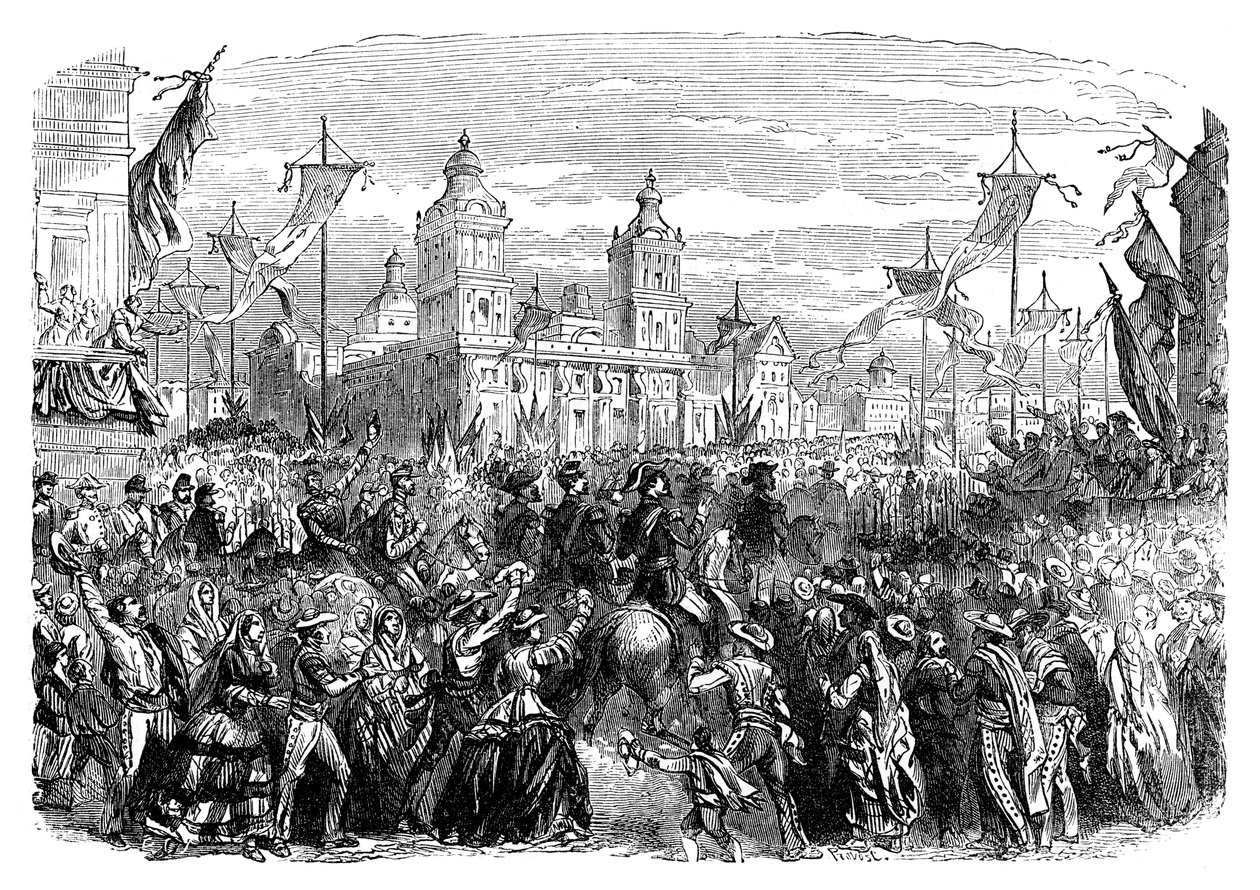 A francia csapatok érkezése Mexikóba, 1864, 19. század vége alkotó: Unbekannt