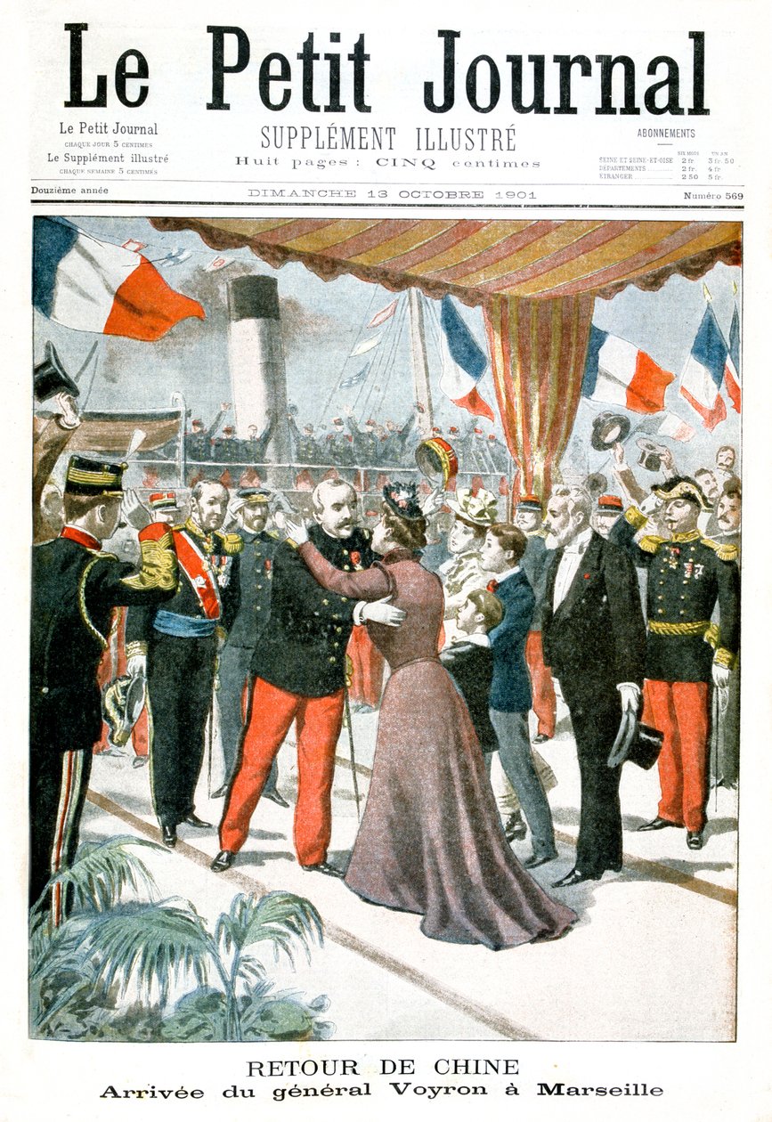 Voyron tábornok megérkezése Marseille-be, miután visszatért Kínából, 1901 alkotó: Unbekannt