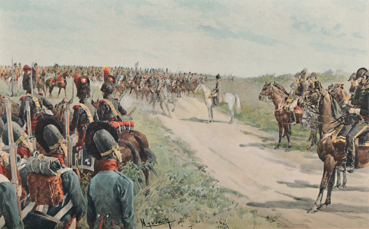 Napóleon érkezése a bajorok és szászok közé, 1896 alkotó: Unbekannt