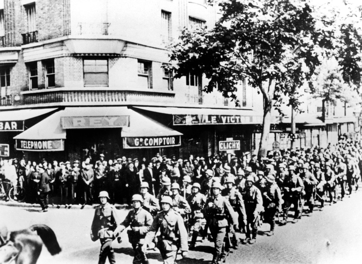 Az első német csapatok megérkezése Párizsba, 1940. június alkotó: Unbekannt