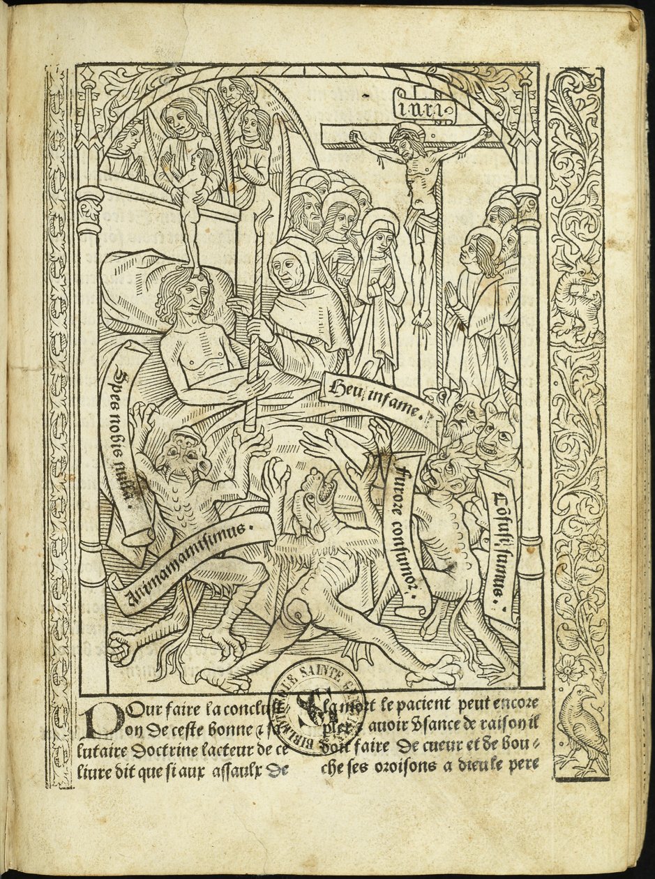 Ars moriendi A haldoklás művészete, 1496. alkotó: Unbekannt