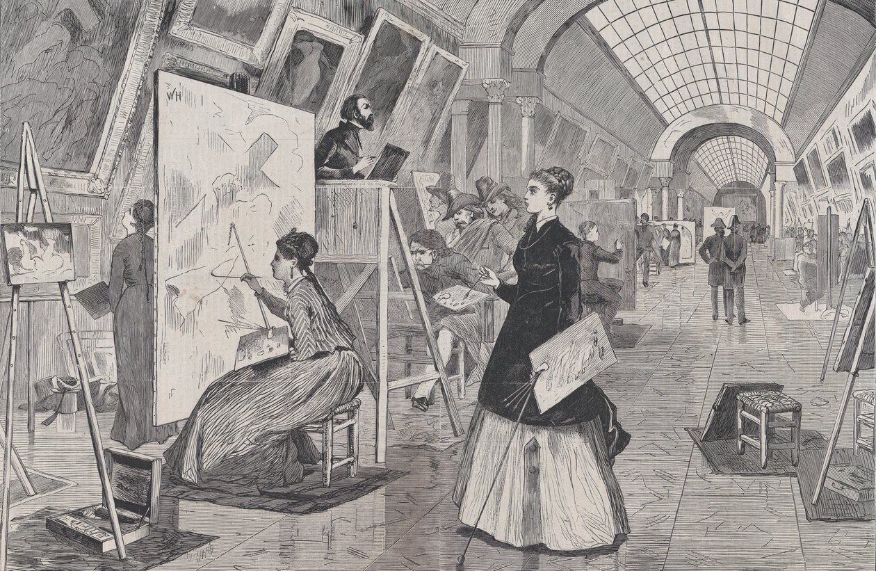Művészeti hallgatók és másolók a Louvre Galériában, Paris Harper