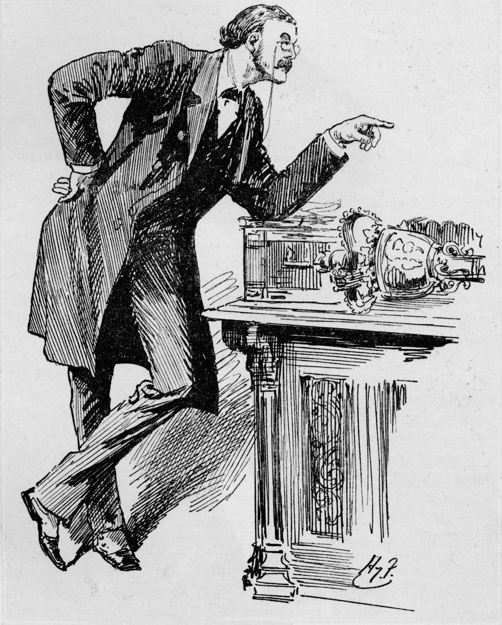 Arthur Balfour beszéd az alsóházban, 1890-es évek 1906. alkotó: Unbekannt