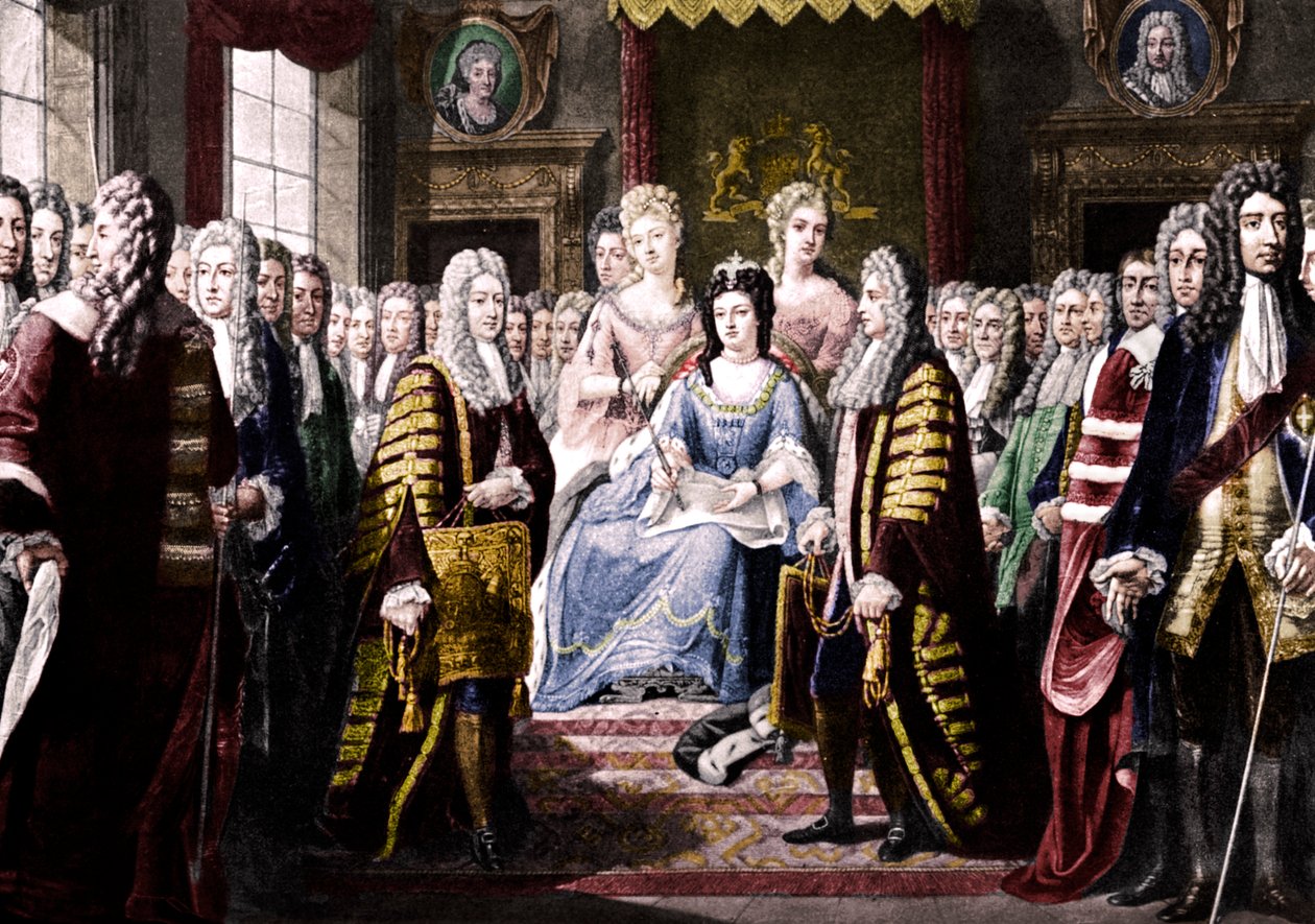A biztosok által Anna királynőnek bemutatott alapszabályok, 1706 alkotó: Unbekannt