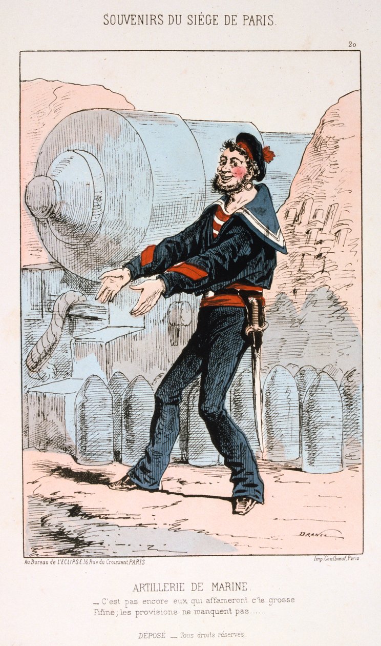 Tengerészgyalogság, Párizs ostroma, francia-porosz háború, 1870-1871. alkotó: Unbekannt