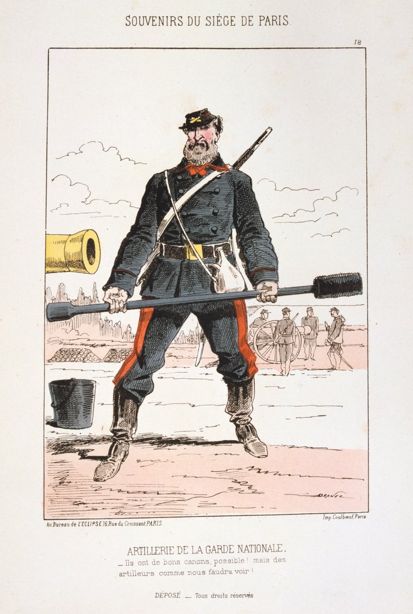 A Nemzeti Gárda tüzérsége, Párizs ostroma, 1870-1871 alkotó: Unbekannt