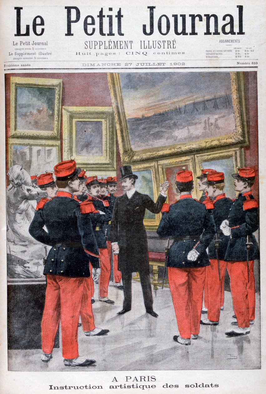 Francia katonák művészi oktatása a párizsi Szalonban, 1902 alkotó: Unbekannt