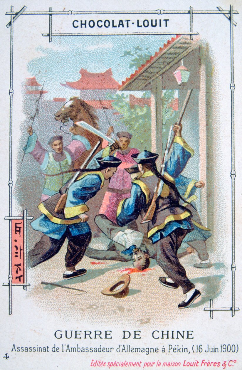 A német nagykövet meggyilkolása Pekingben, Boxer-lázadás, Kína, 1900. június 16. alkotó: Unbekannt