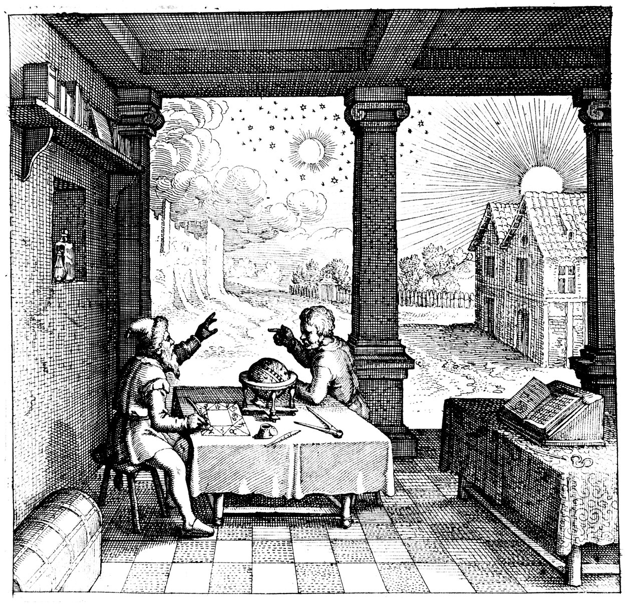 Asztrológusok horoszkópot készítenek, 1617-1619 alkotó: Unbekannt